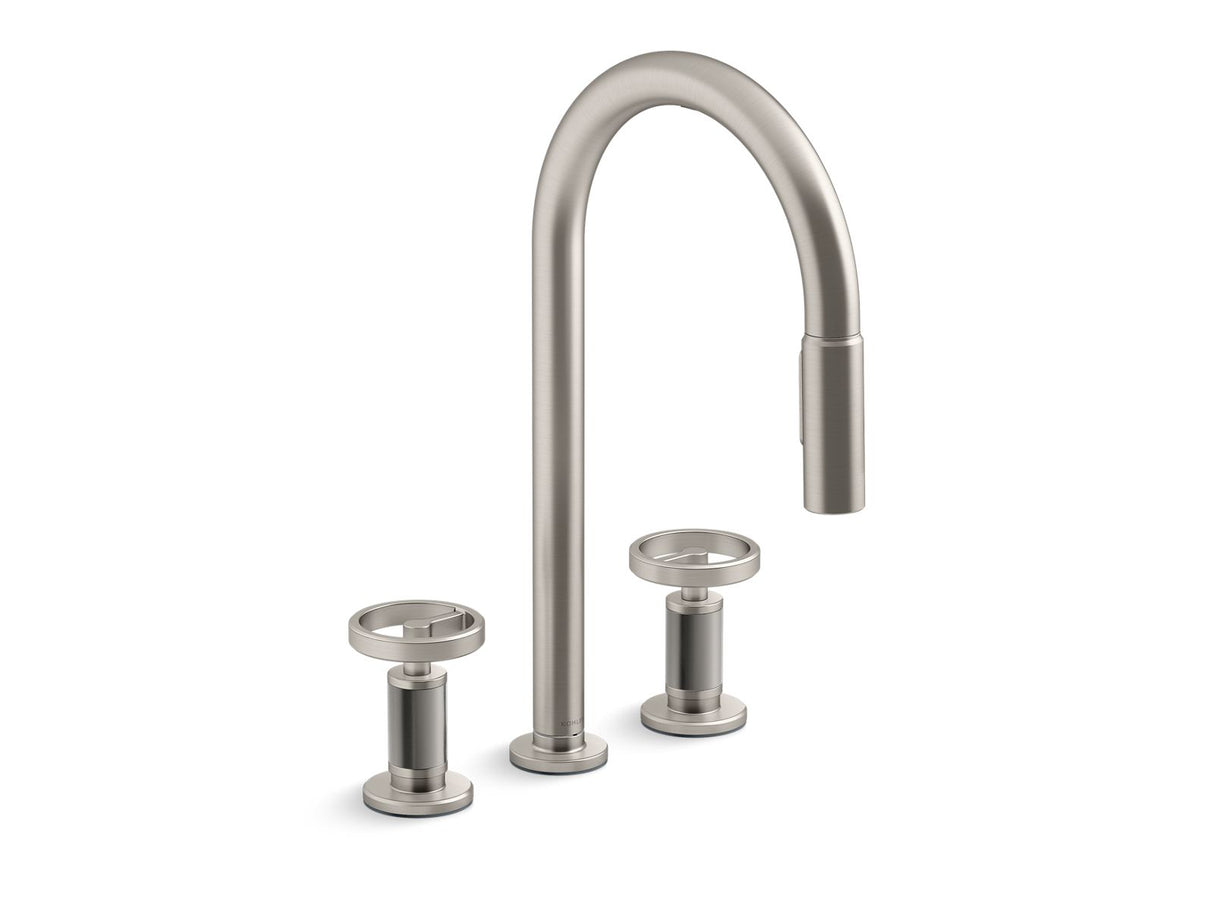 Billet® Touchless pull-down kitchen sink faucet with two-function sprayhead