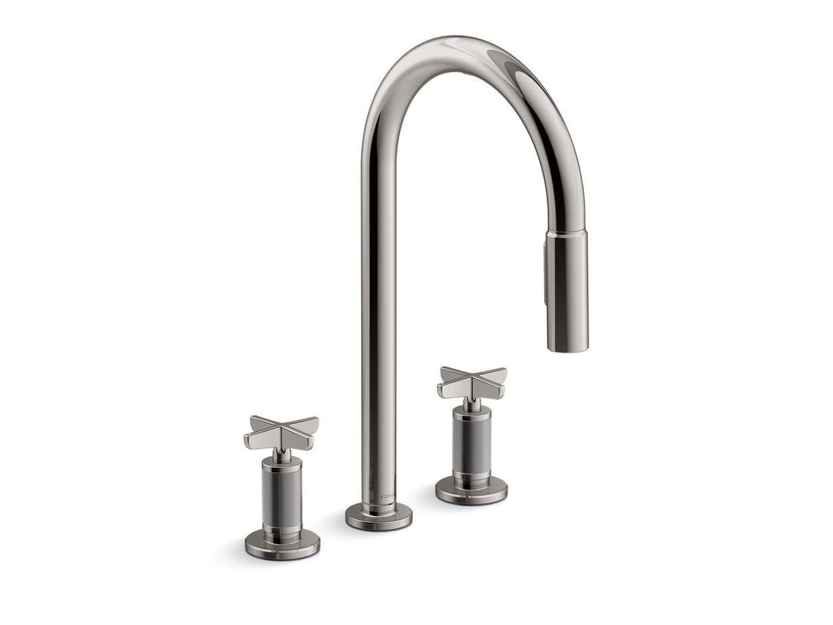 Billet® Touchless pull-down kitchen sink faucet with two-function sprayhead