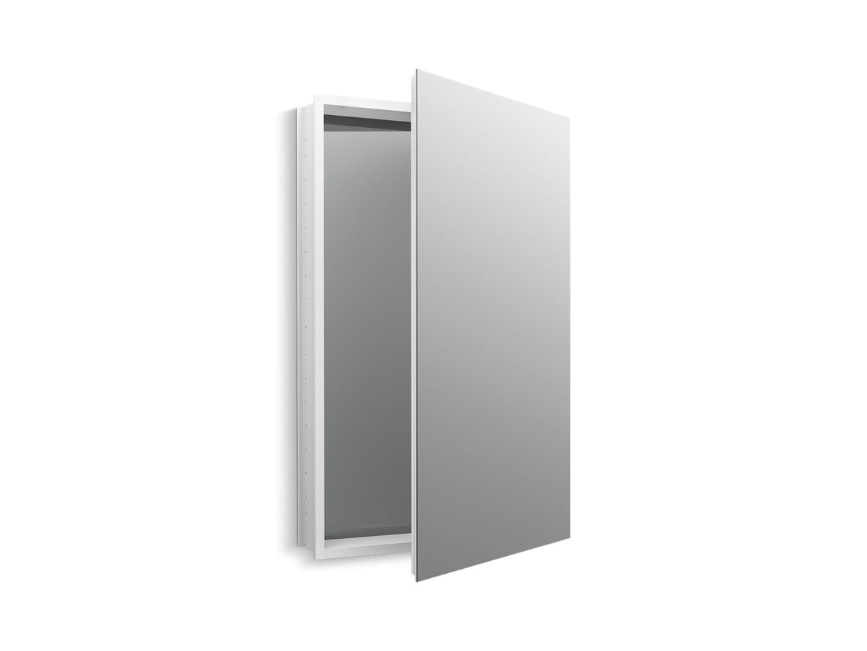 Catalan® 24-1/8" W x 36-1/8" H aluminum single-door medicine cabinet with 170 degree hinge