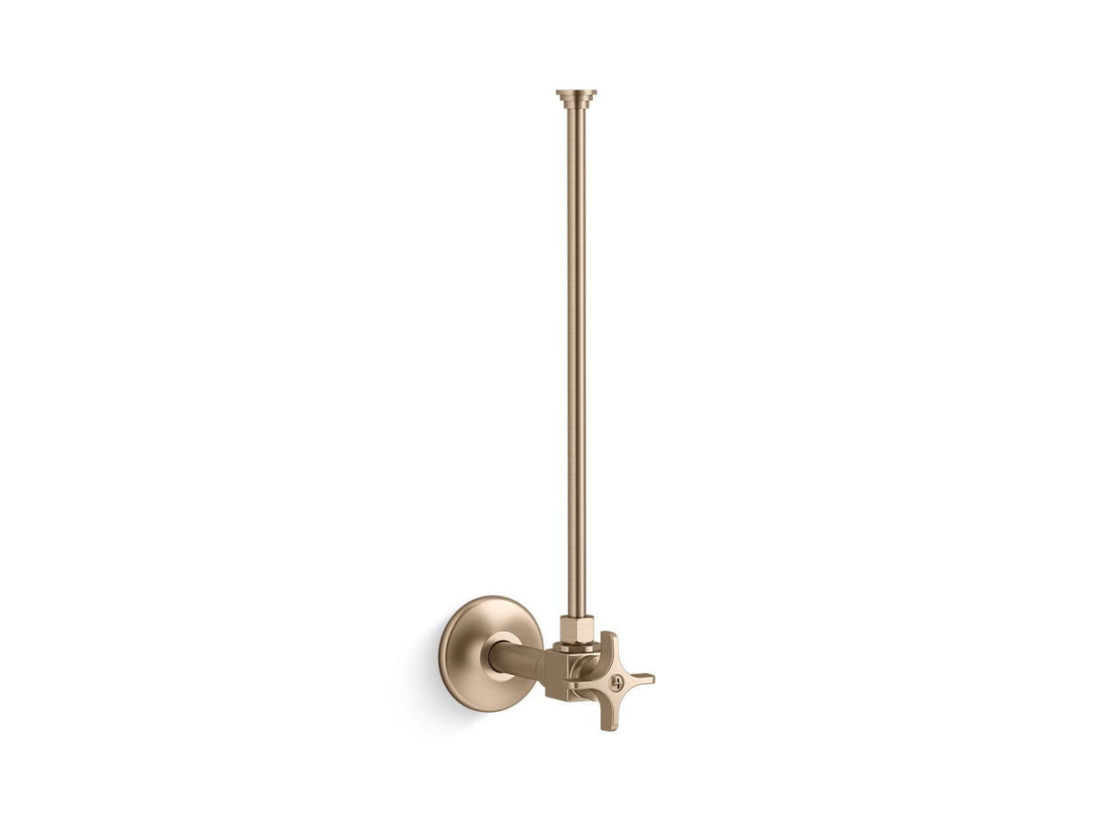 3/8" NPT angle supply with stop and annealed vertical tube