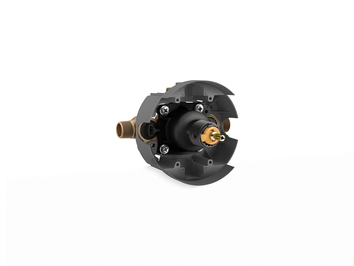 Rite-Temp® Pressure-balancing valve body and cartridge kit with stops
