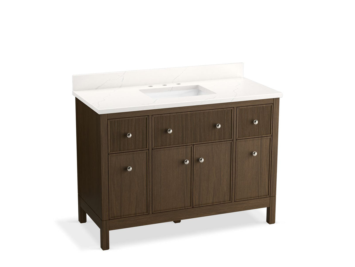 Malin™ by Studio McGee 48" bathroom vanity cabinet with sink and quartz top