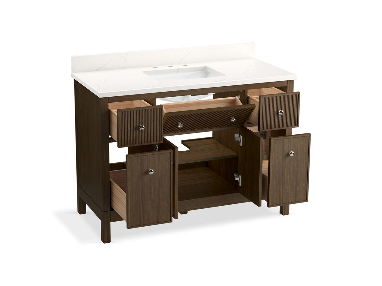 Malin™ by Studio McGee 48" bathroom vanity cabinet with sink and quartz top