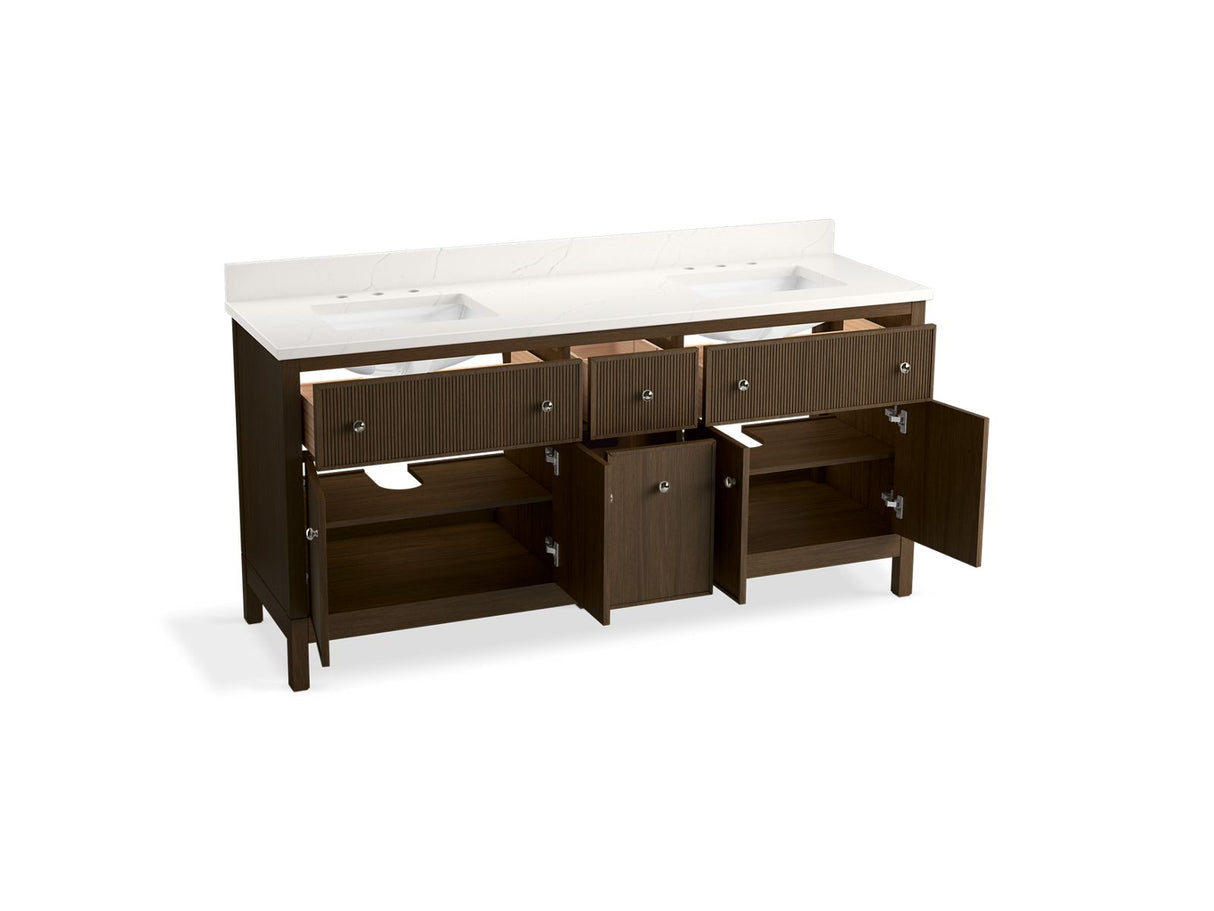 Malin™ by Studio McGee 72" bathroom vanity cabinet with sinks and quartz top