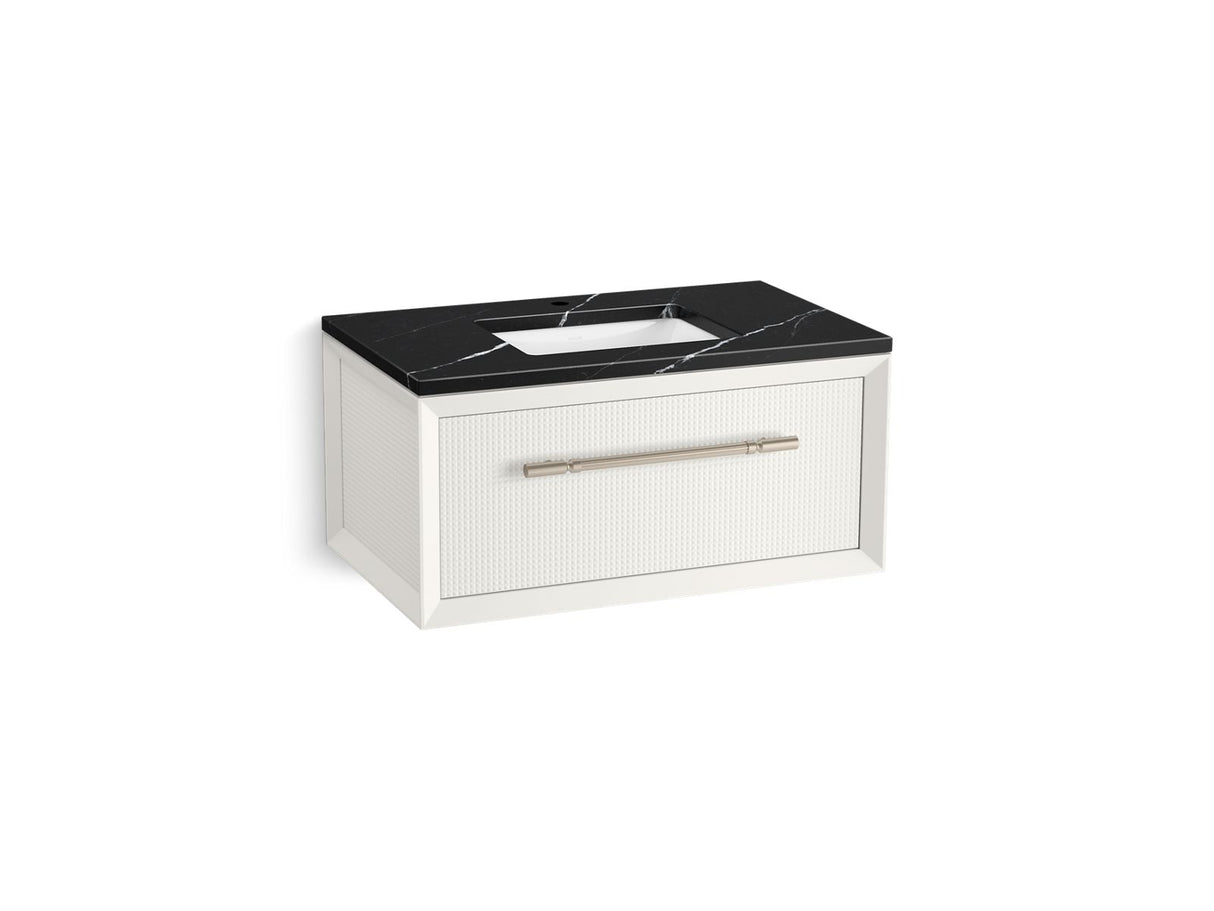 Enivo® 36" wall-hung bathroom vanity cabinet with sink and quartz top