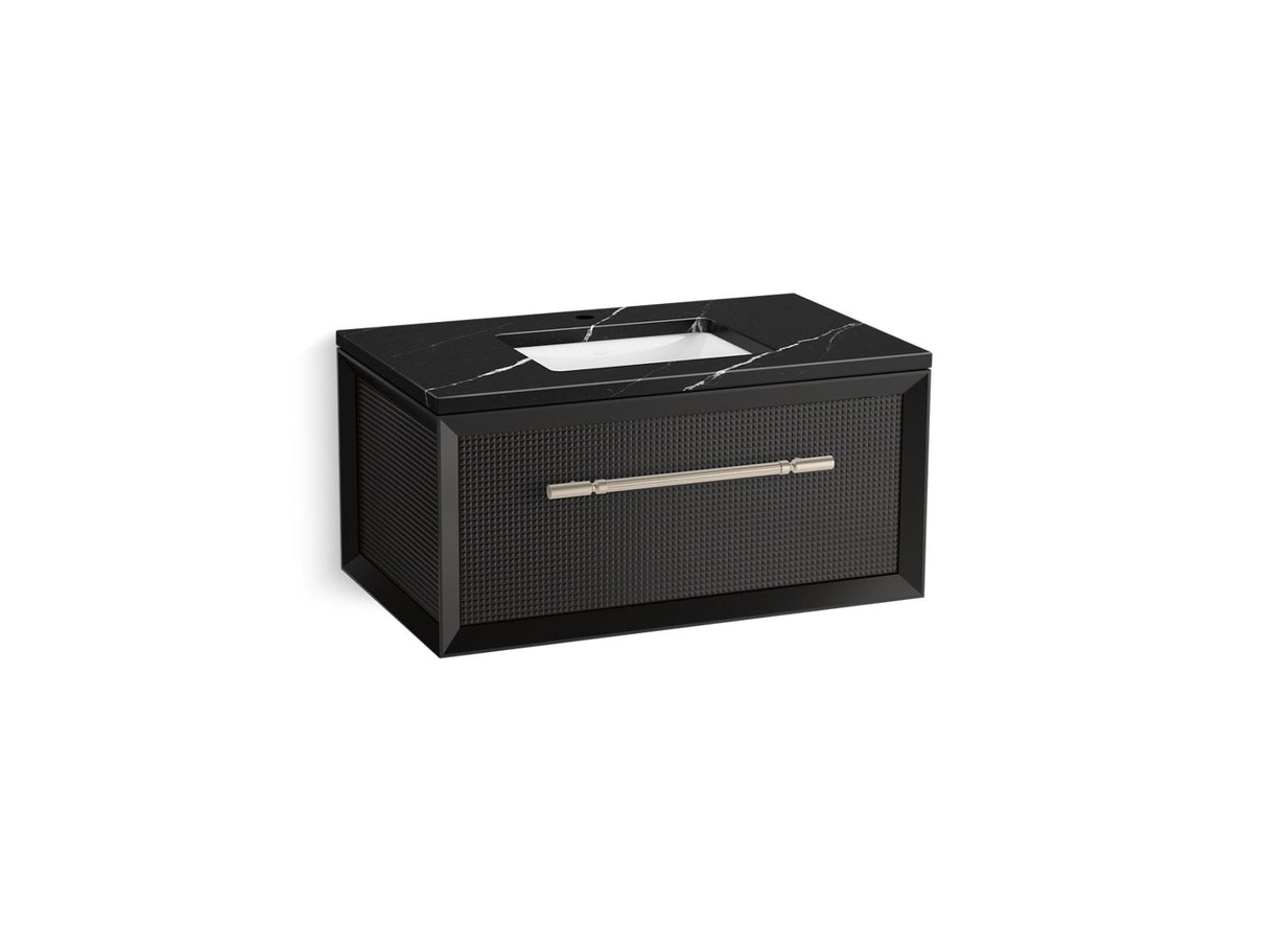 Enivo® 36" wall-hung bathroom vanity cabinet with sink and quartz top