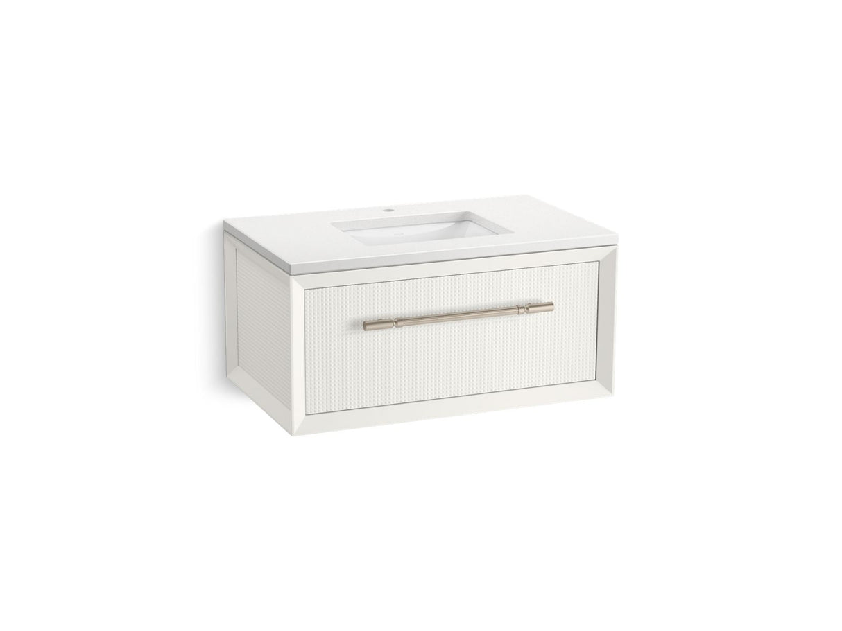 Enivo® 36" wall-hung bathroom vanity cabinet with sink and quartz top