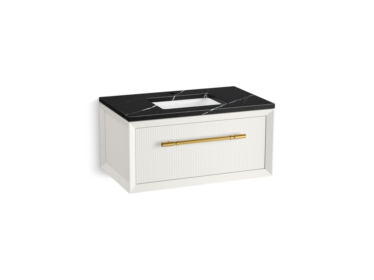 Enivo® 36" wall-hung bathroom vanity cabinet with sink and quartz top