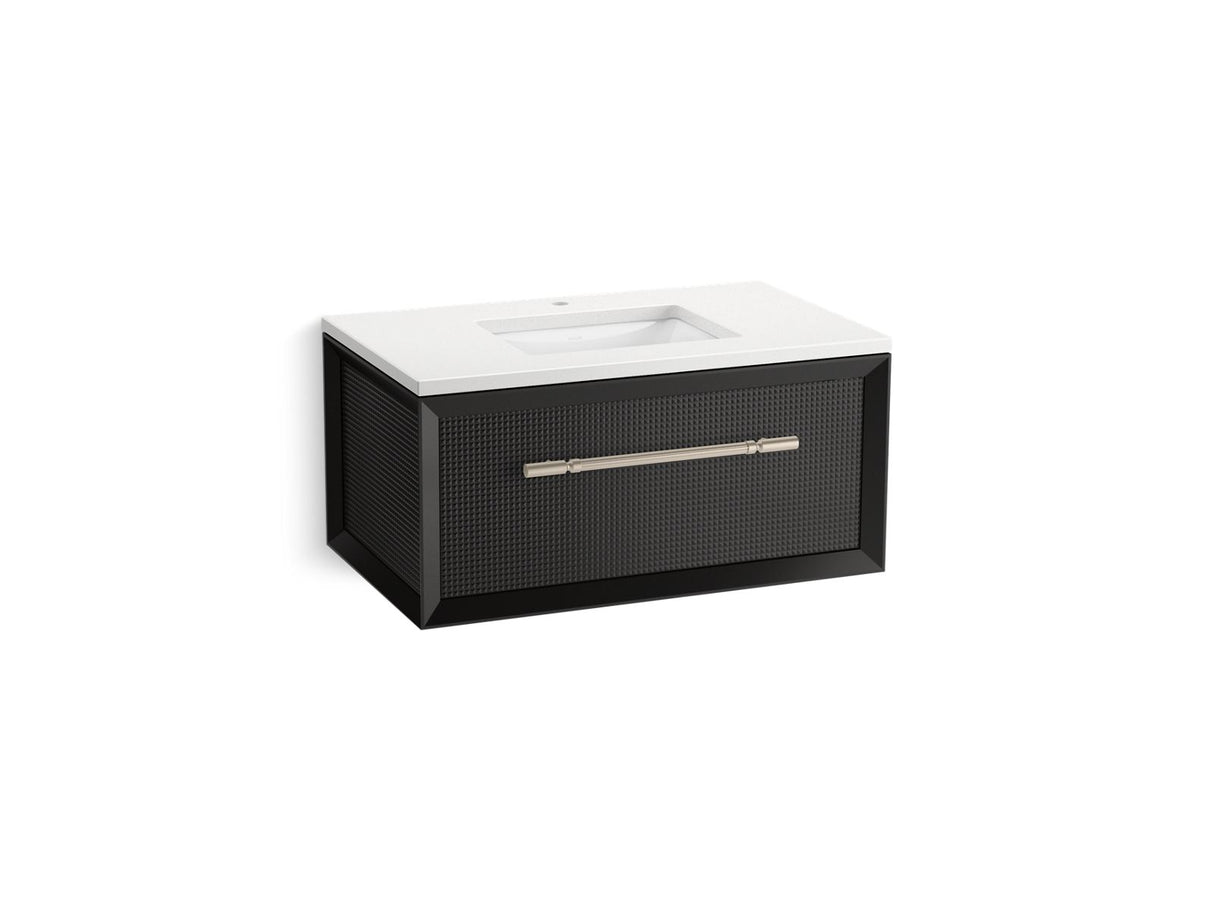 Enivo® 36" wall-hung bathroom vanity cabinet with sink and quartz top