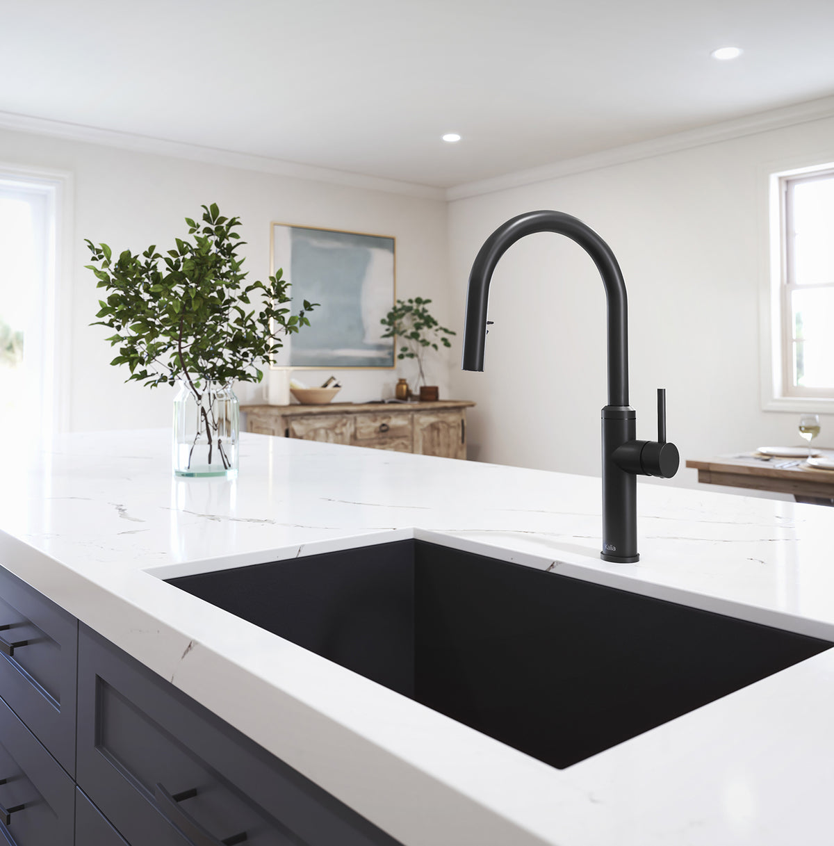 ENORA diver Single Handle Kitchen Faucet Pull-Down Dual Spray