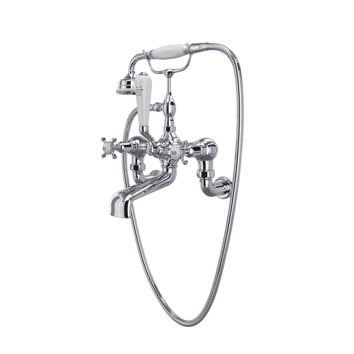 Edwardian Exposed Wall-mount Tub Filler