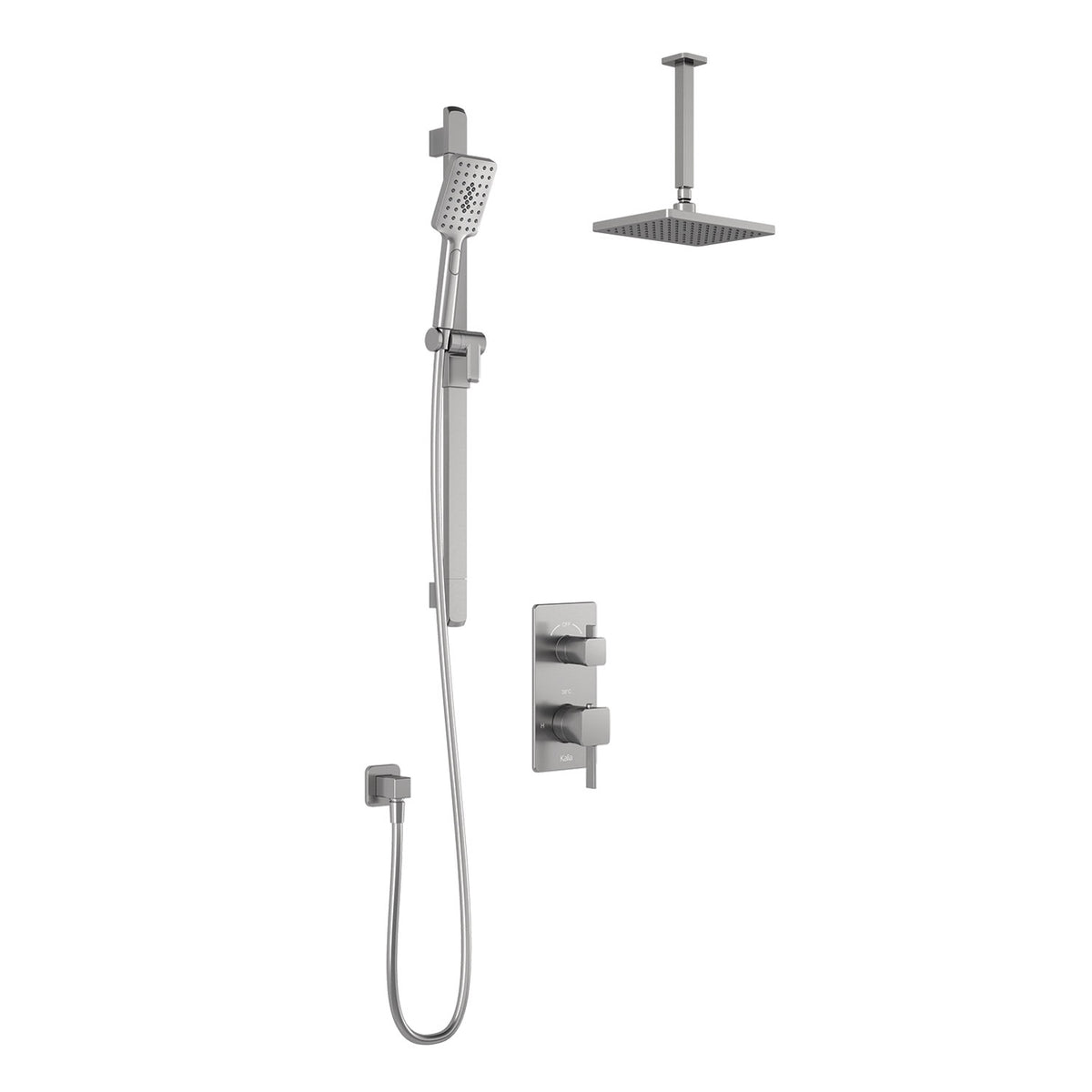 Kalia SquareOne TD2 Thermostatic Shower System Ceiling Arm - image 2