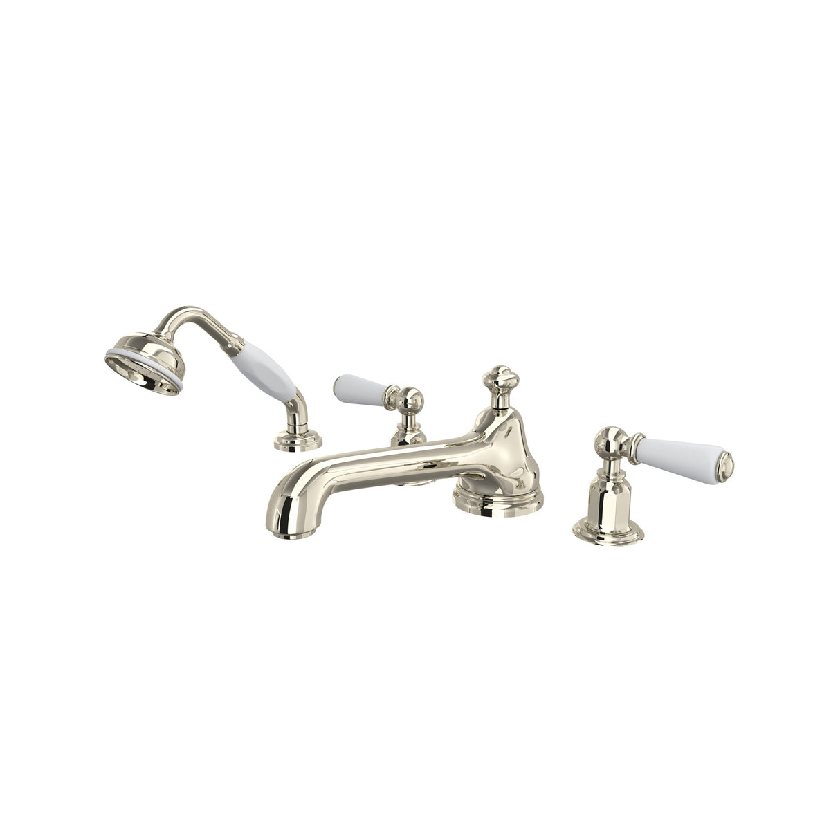 Edwardian 4-Hole Deck-mount Tub Filler With Low Spout