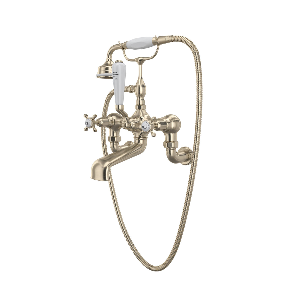 Edwardian Exposed Wall-mount Tub Filler