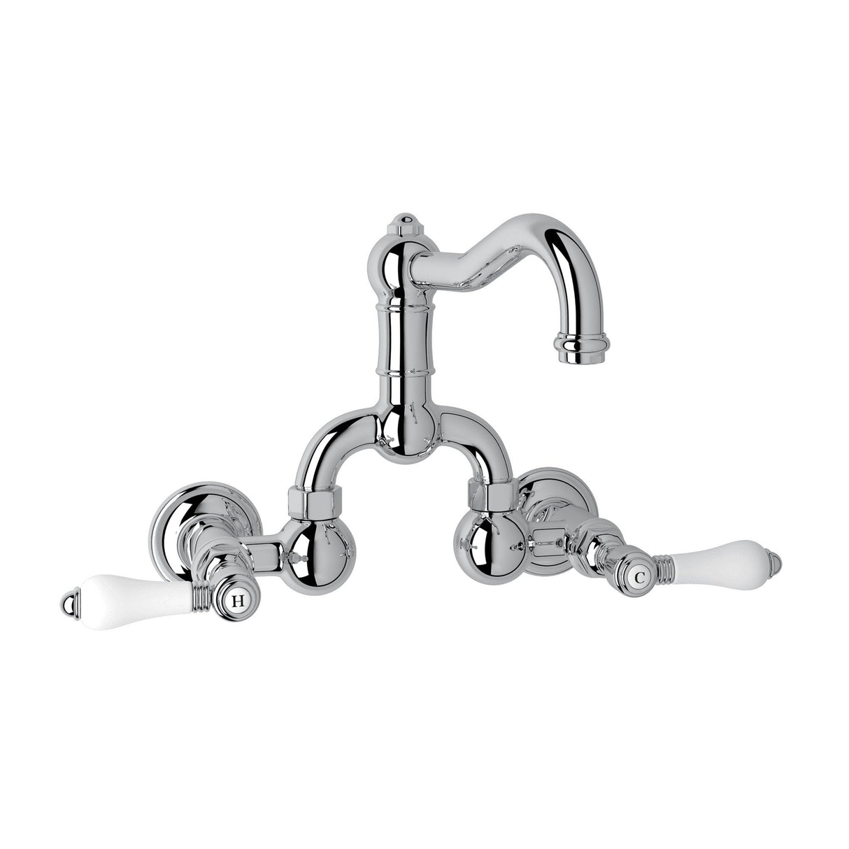 Acqui? Wall Mount Bridge Lavatory Faucet With Column Spout A1418lp-2