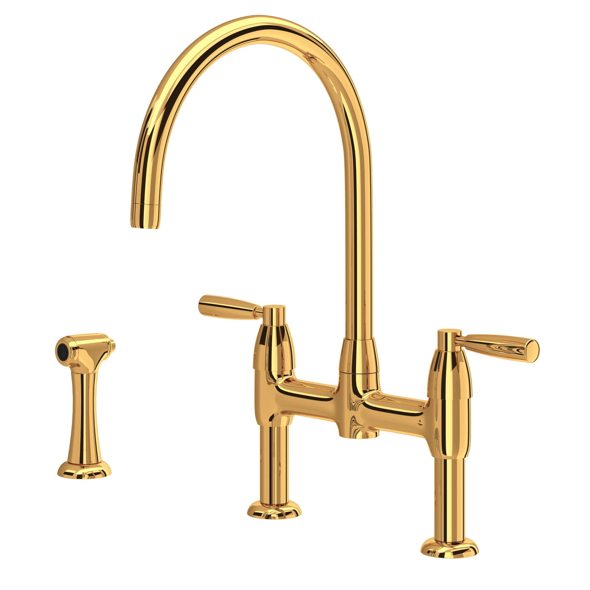 Holborn Bridge Kitchen Faucet With C-Spout and Side Spray