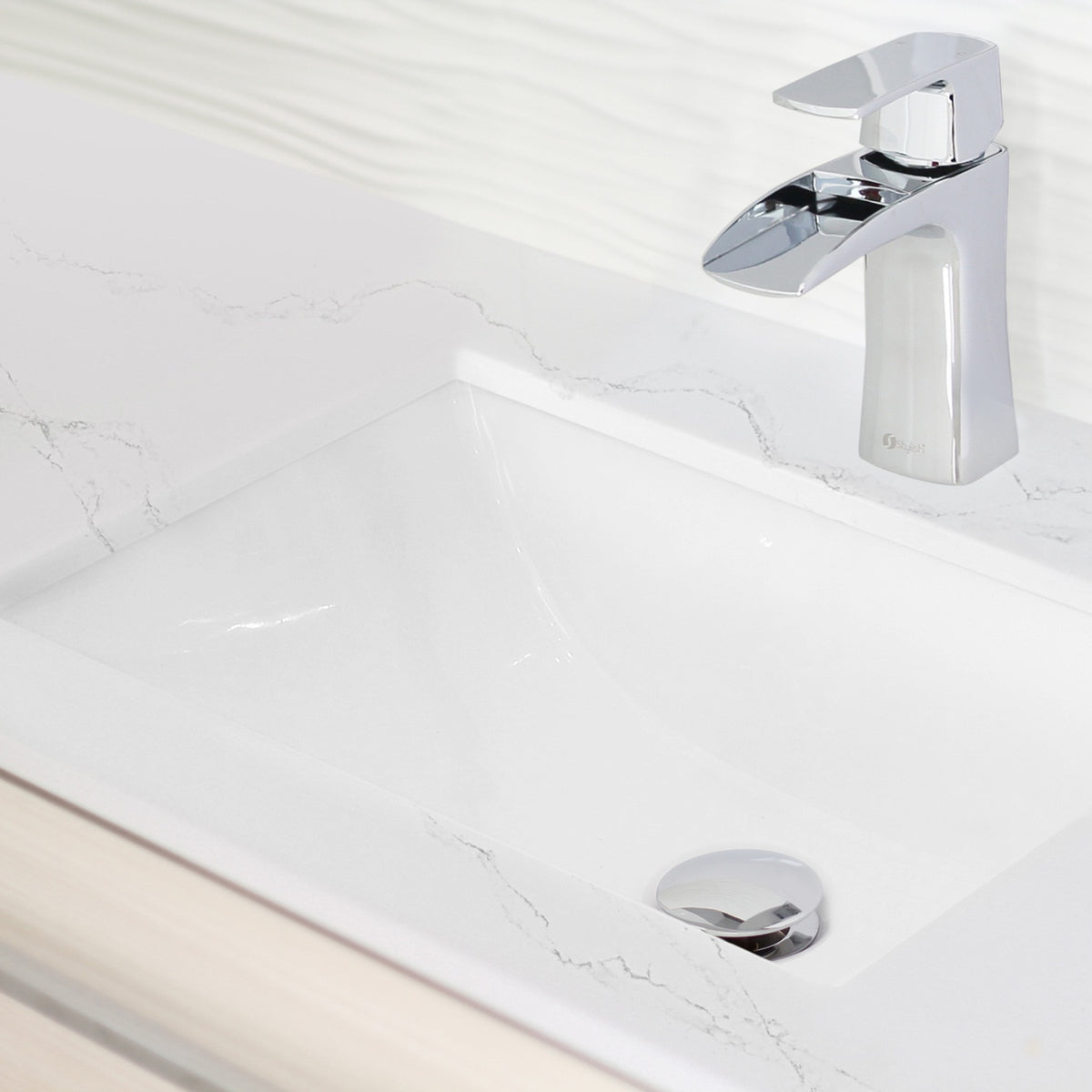 Stylish 18-inch Rectangular Undermount Bathroom Sink - image 2