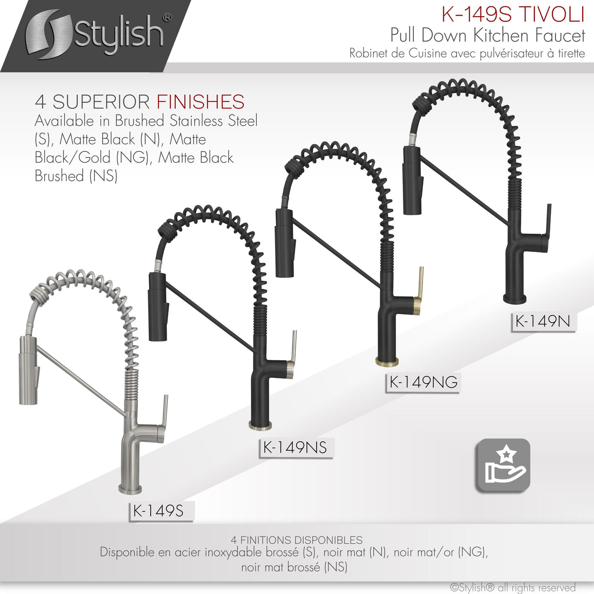 Stylish Pull-Down Kitchen Faucet Single Handle Dual Mode - image 9
