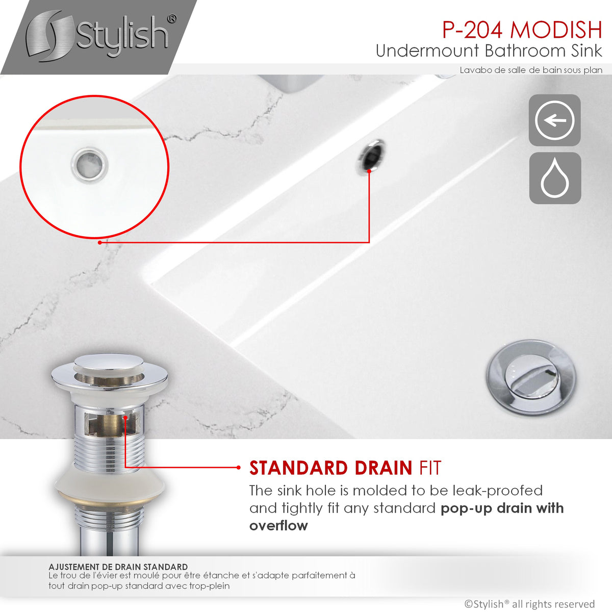 Stylish 20-inch Rectangular Undermount Bathroom Sink - image 5