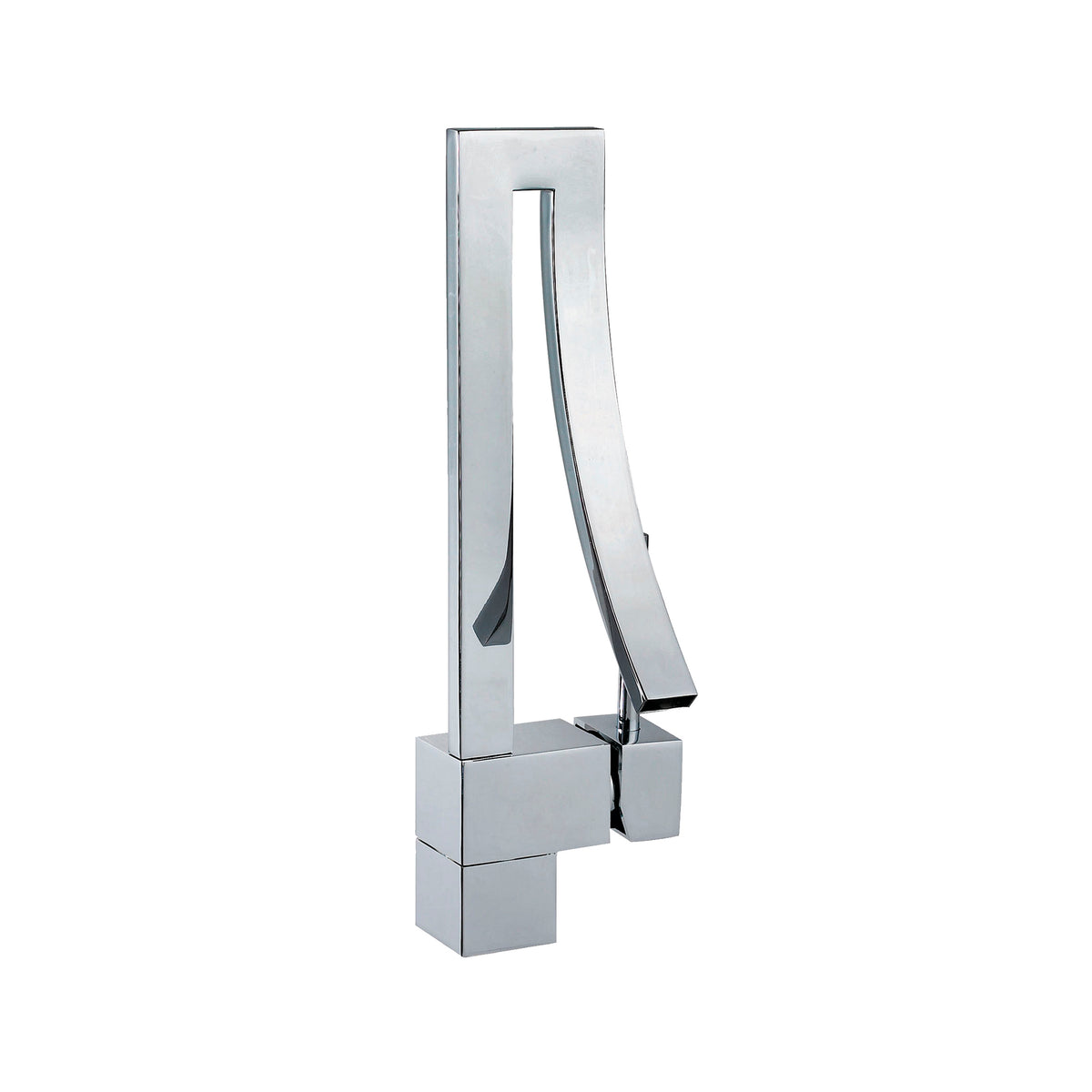 Stylish Polished Chrome Single Hole Bathroom Faucet