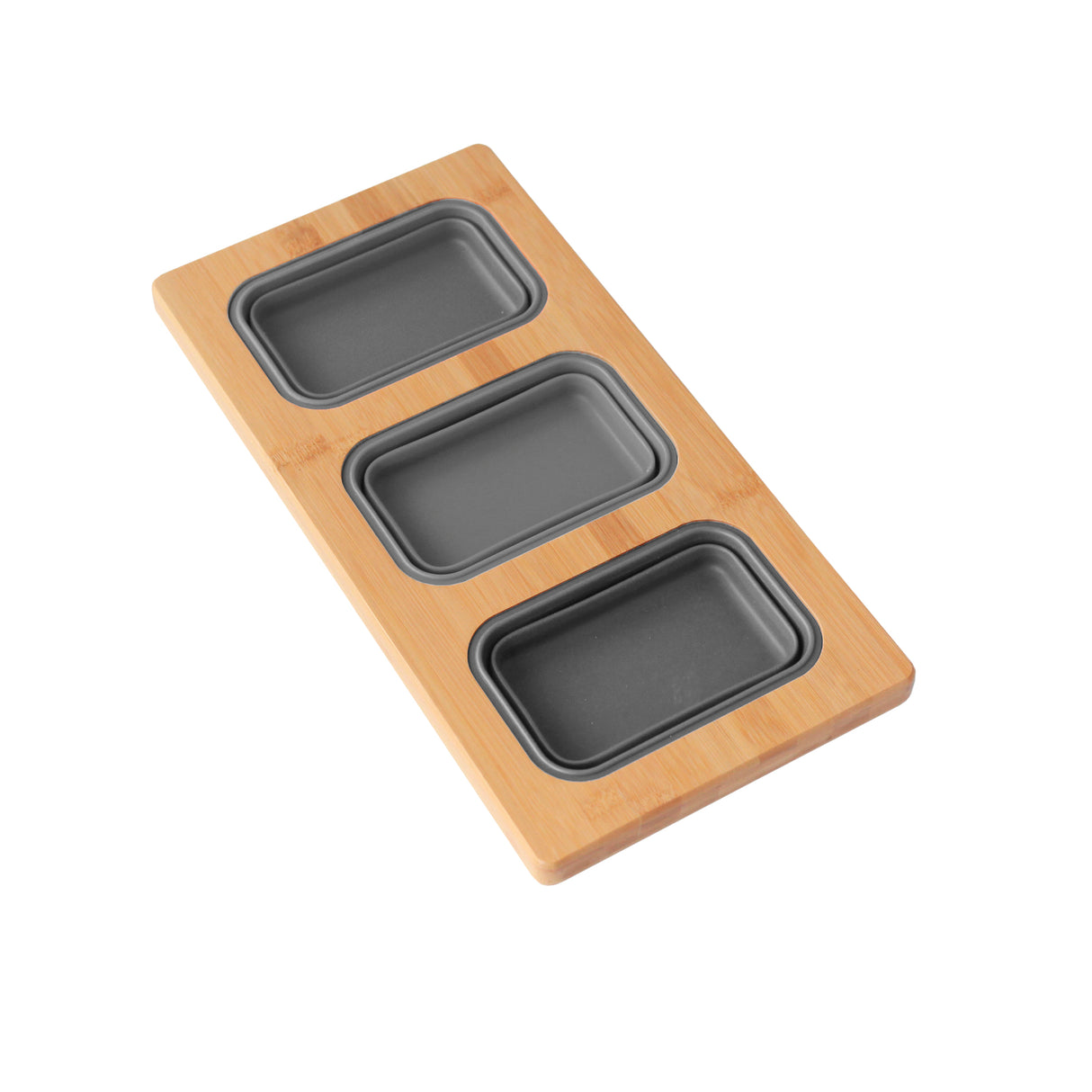 Stylish Azuni 17-inch Workstation Bamboo Serving Board Set