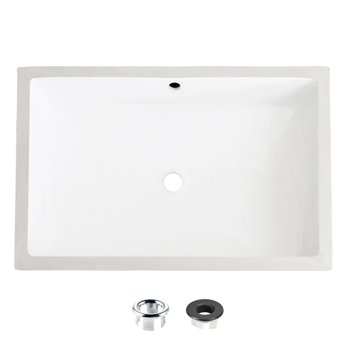 Stylish 24-inch Rectangular Undermount Ceramic Bathroom Sink - image 1