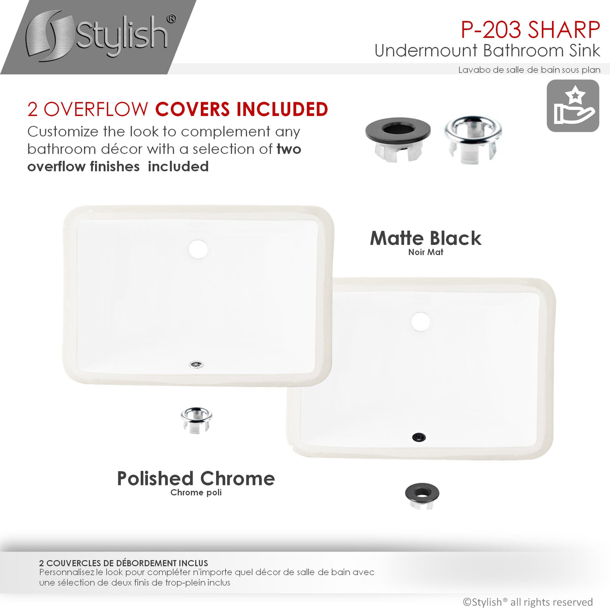Stylish 21-inch Rectangular Undermount Bathroom Sink - image 7