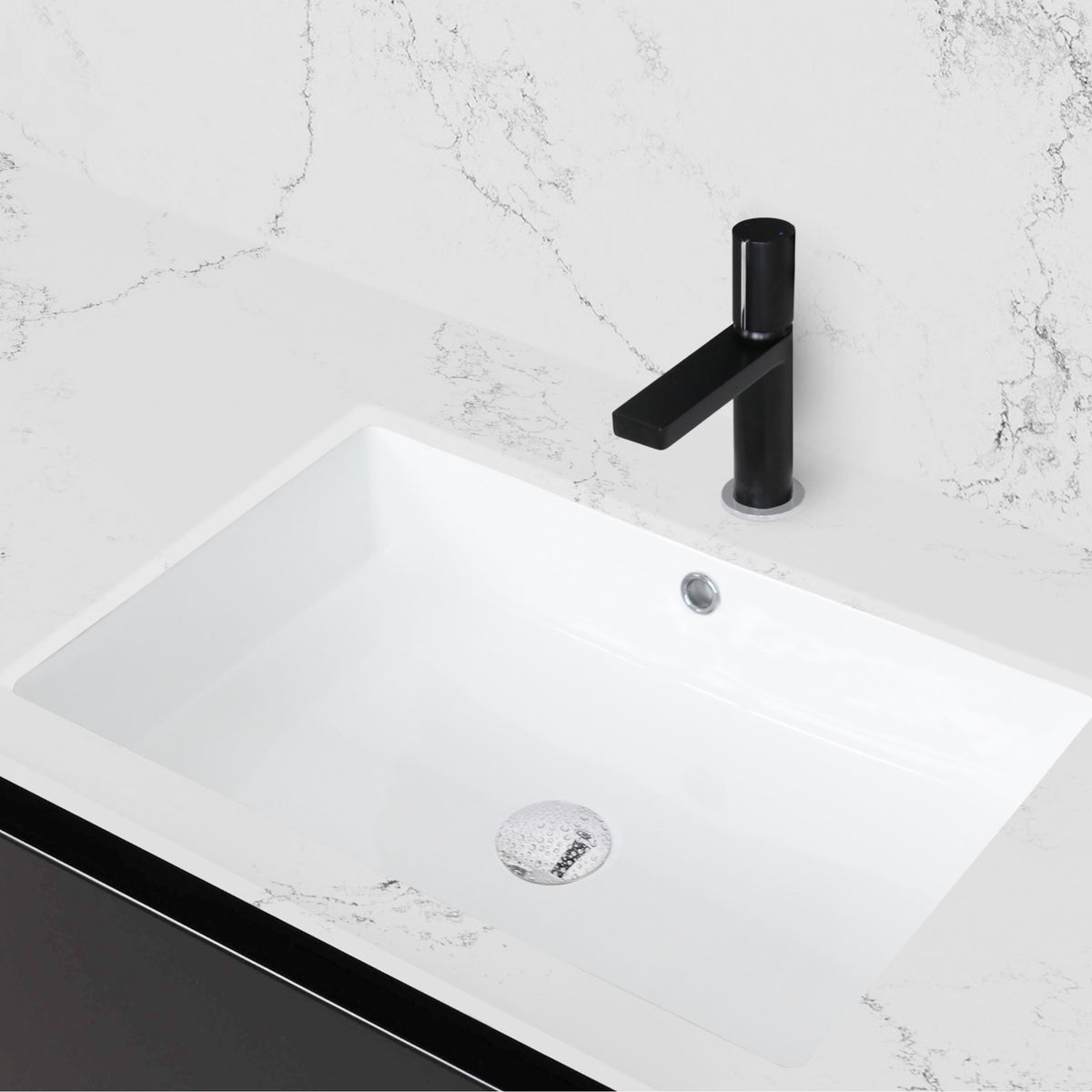 Stylish 24-inch Rectangular Undermount Ceramic Bathroom Sink - image 2