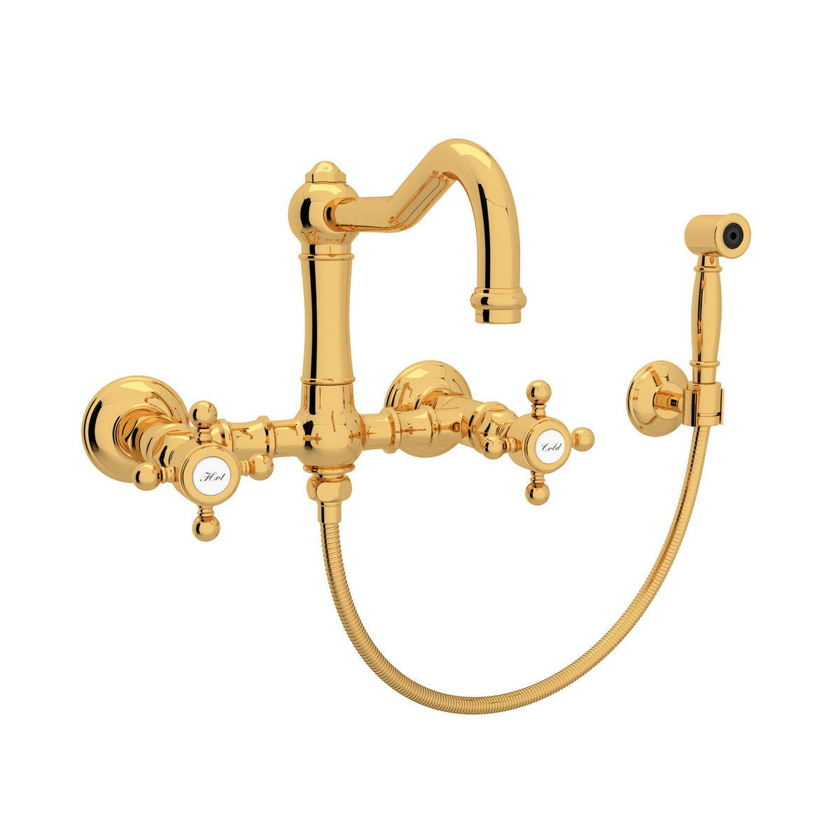 ROHL Acqui Wall Mount Bridge Kitchen Faucet A1456XMWS-2 - image 2