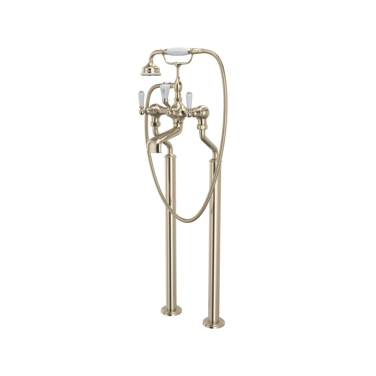 Edwardian Floor-mount Tub Filler