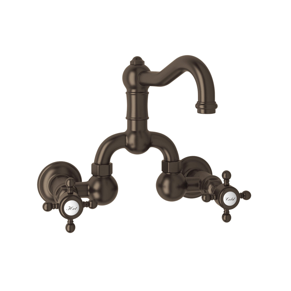 Acqui? Wall Mount Bridge Lavatory Faucet With Column Spout A1418xm-2