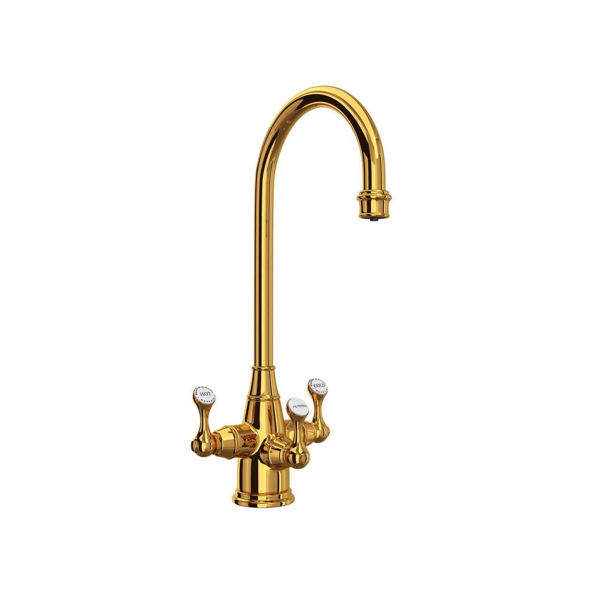 Georgian Era Three Handle Bar/Food Prep Filter Kitchen Faucet
