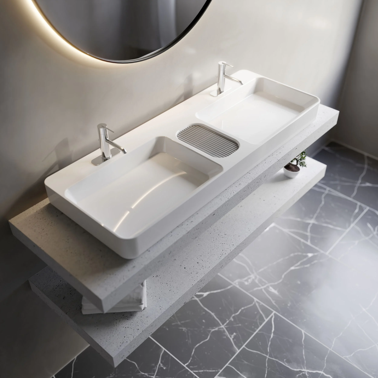 INFINITY DOUBLE Vessel Sink 1311-W