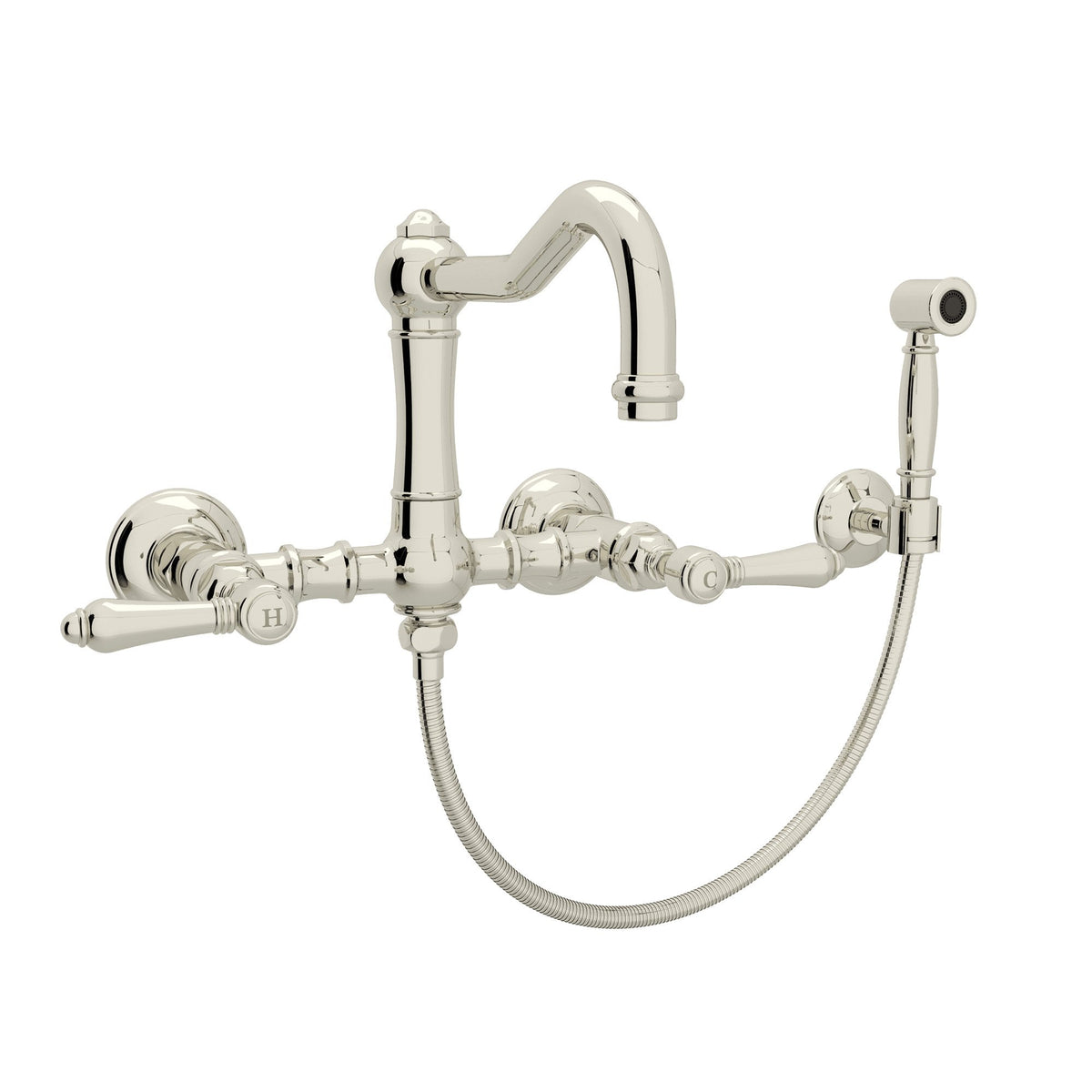 ROHL Acqui Wall Mount Bridge Kitchen Faucet A1456LMWS-2 - image 3