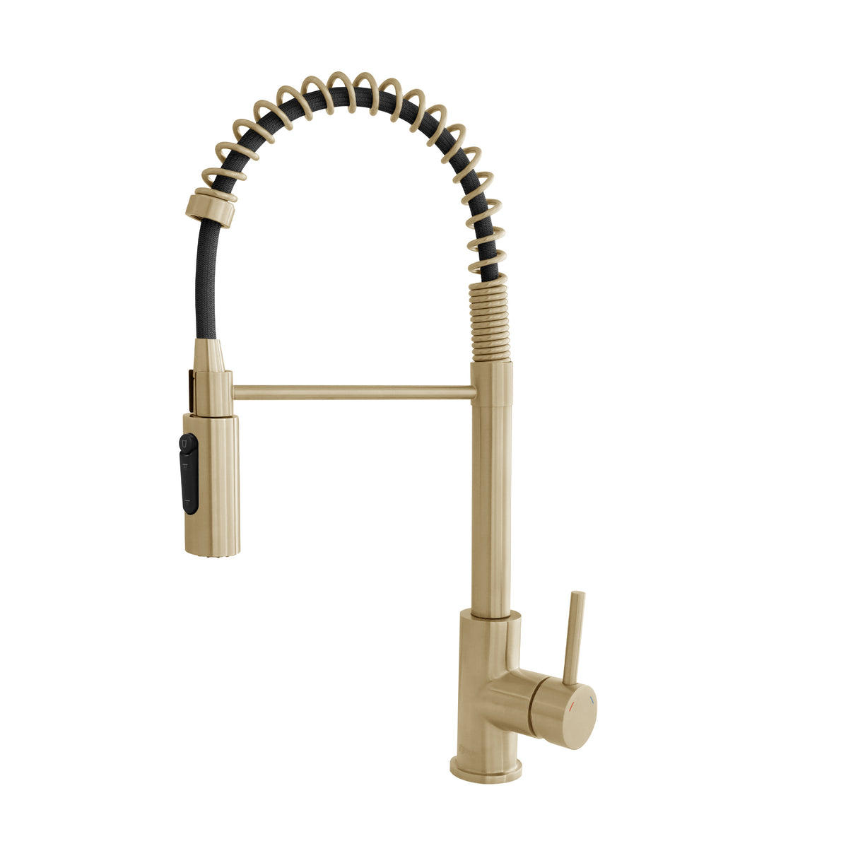 Milano Pull-Down Kitchen Faucet with water filter. Stainless Steel Gold
