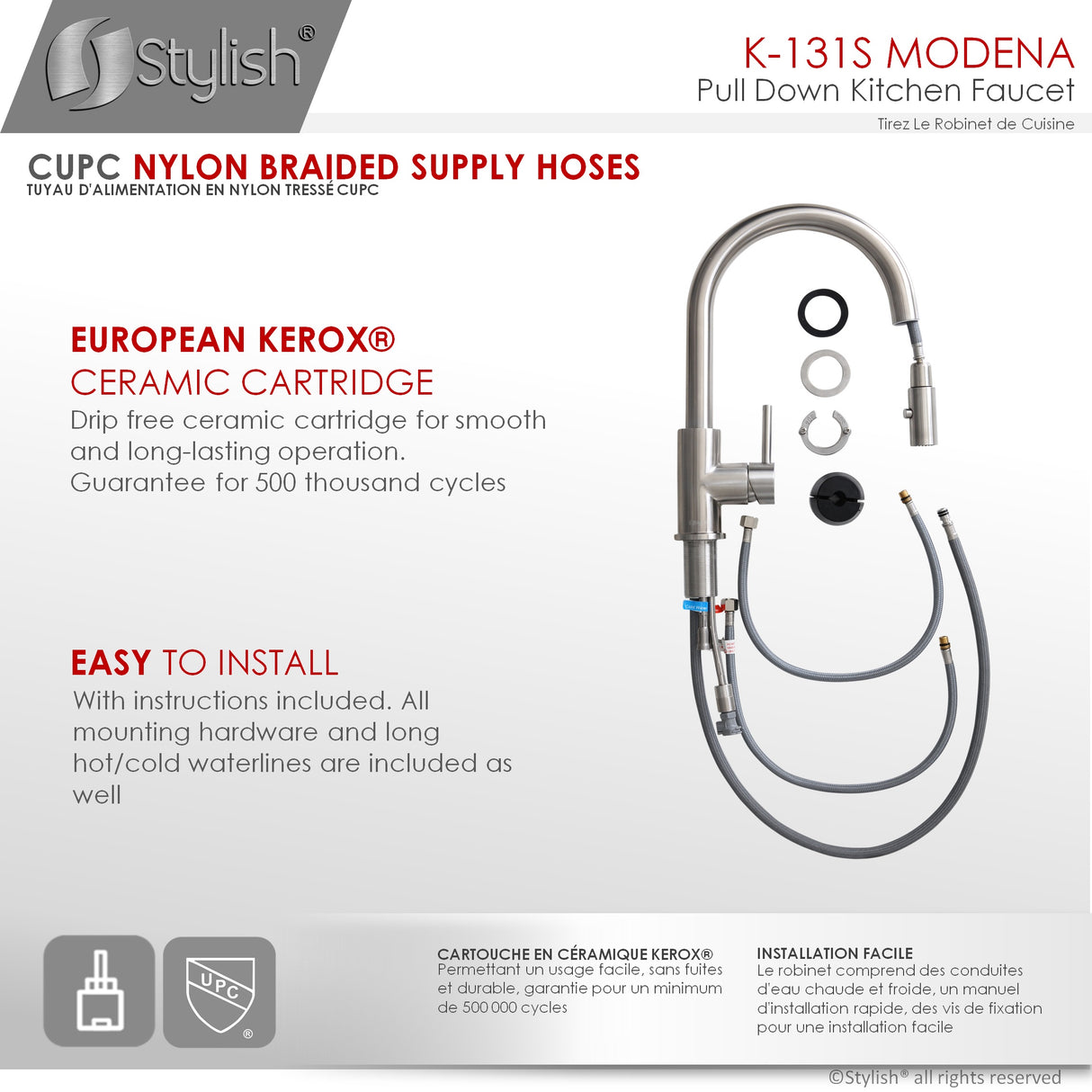 Single Handle Pull Down Kitchen Faucet
