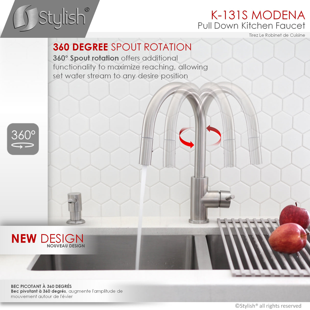 Single Handle Pull Down Kitchen Faucet