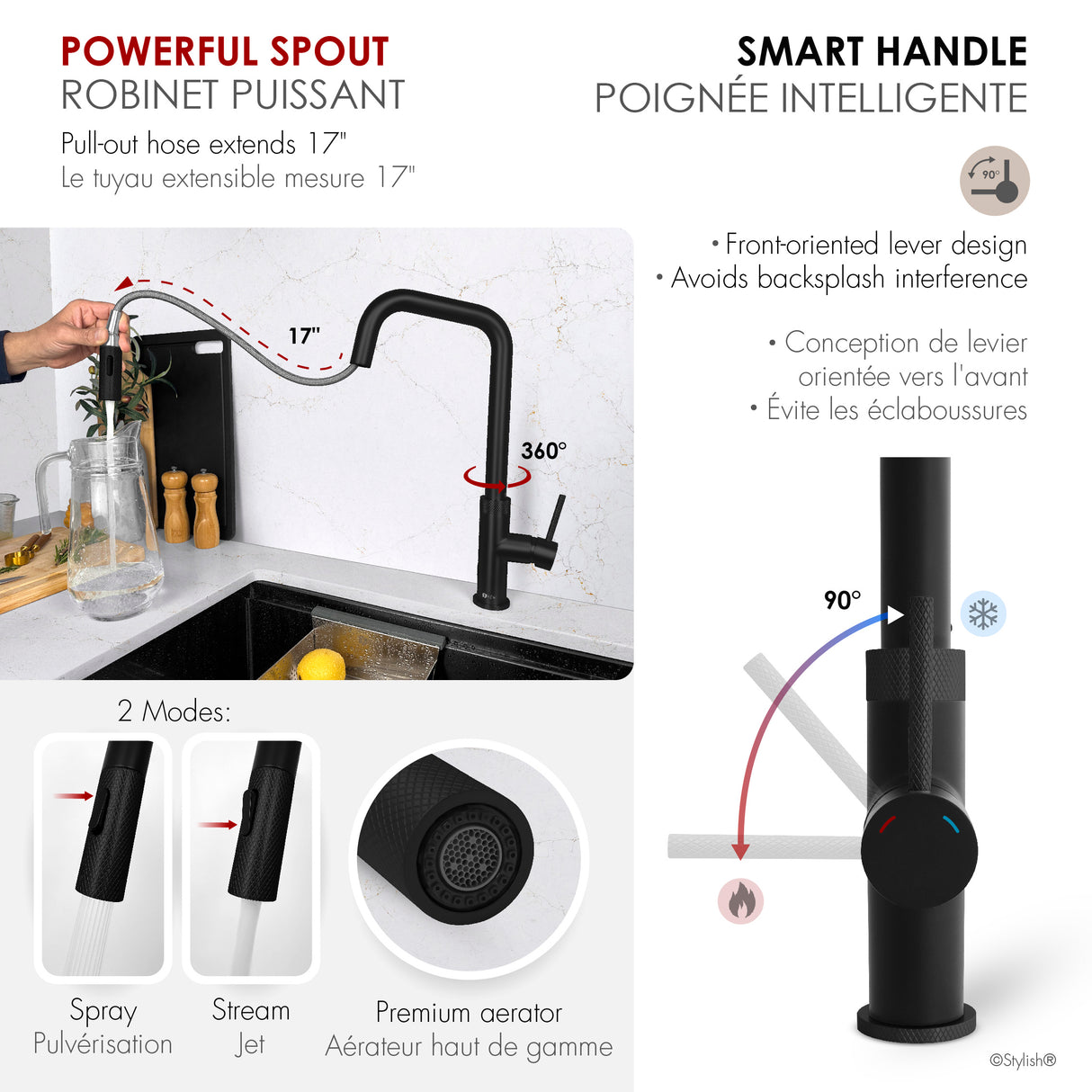 Single Handle Pull Down Touchless Kitchen Faucet
