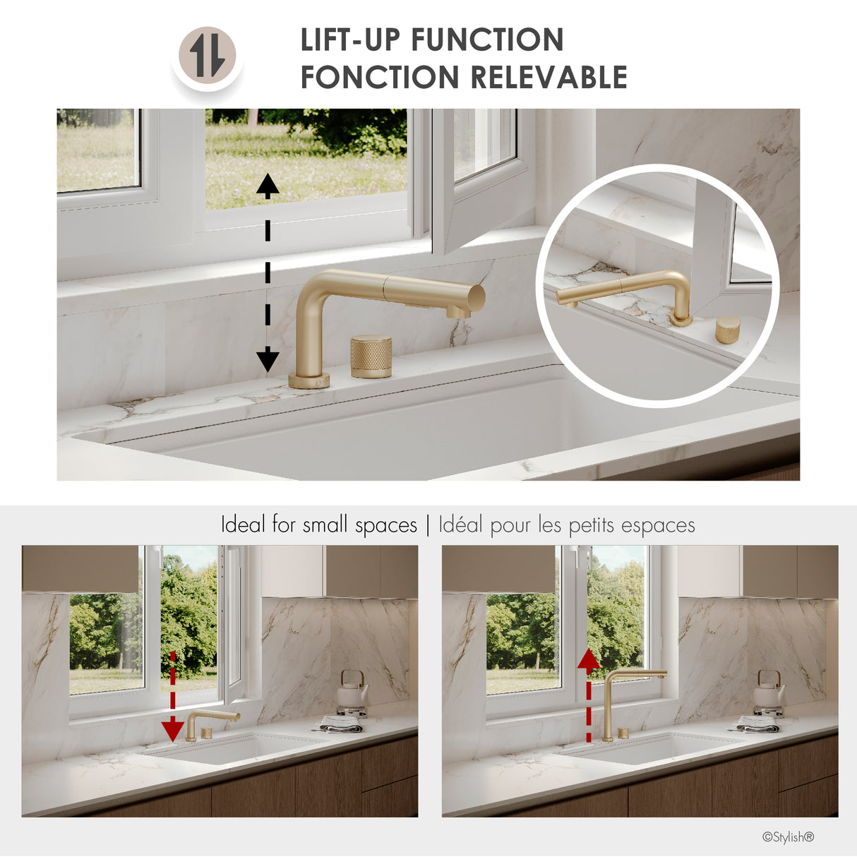 Single Handle Lift Up Kitchen Faucet