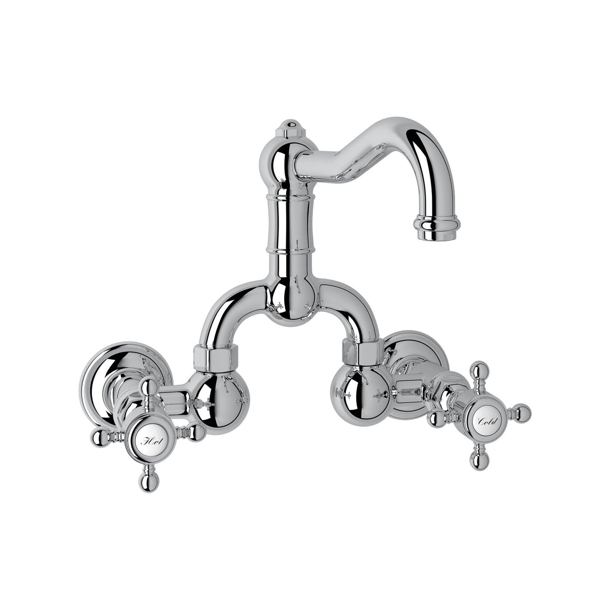 Acqui? Wall Mount Bridge Lavatory Faucet With Column Spout A1418xm-2