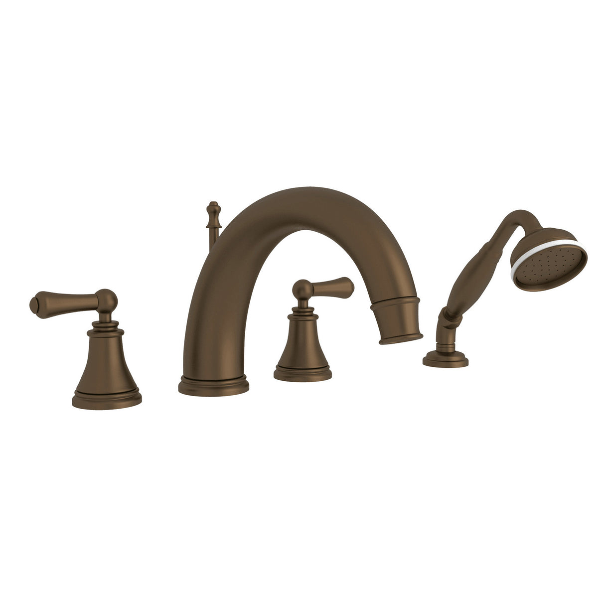 Georgian Era 4-Hole Deck Mount Tub Filler With C-Spout