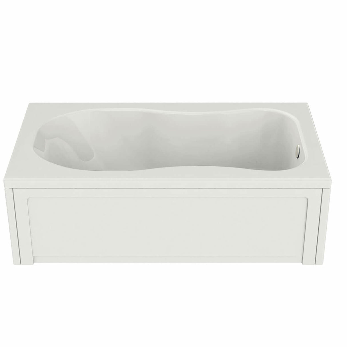 Topaz 6636 Acrylic Alcove End Drain Bathtub in White