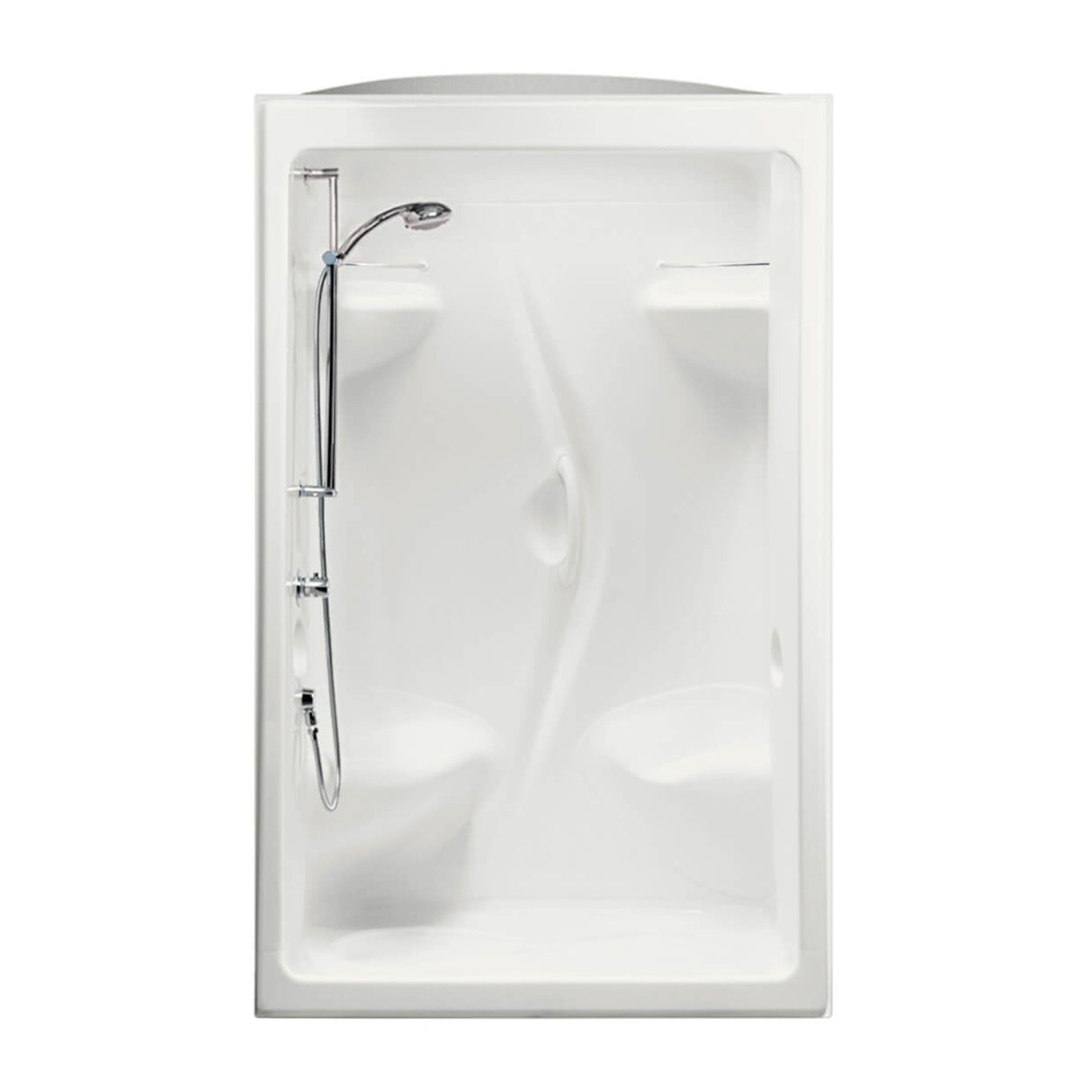 Stamina 48-I 51 x 36 Acrylic Alcove Center Drain One-Piece Shower in White
