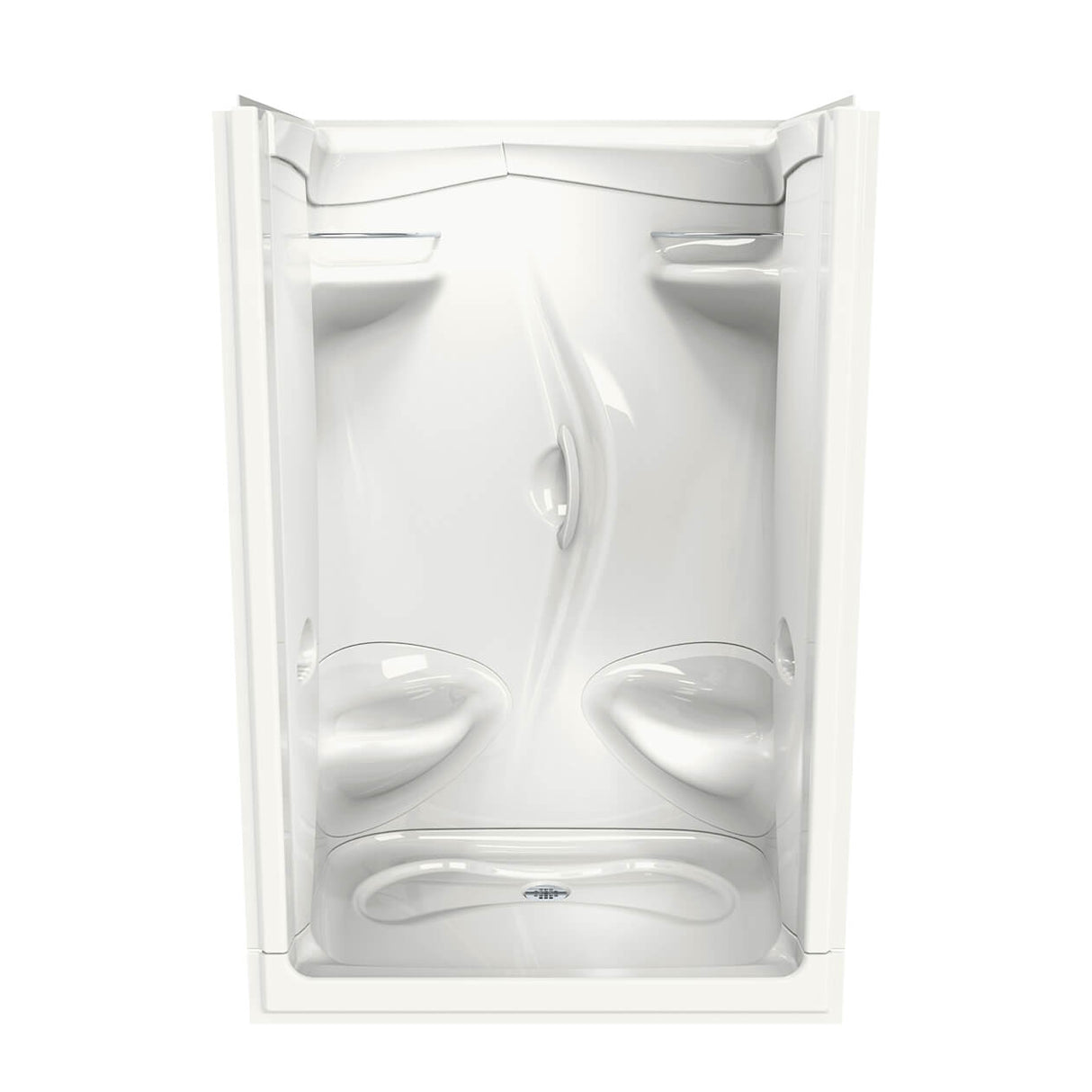 Stamina 48-II 51 x 36 Acrylic Alcove Center Drain One-Piece Shower in White