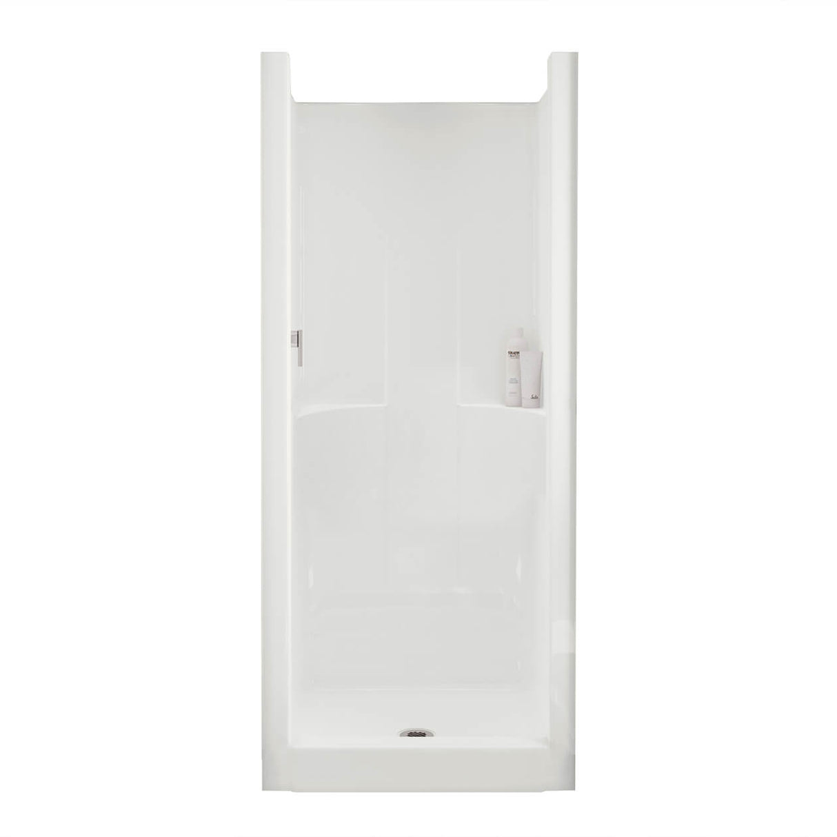 Jupiter F32 32 x 33 AcrylX Alcove Center Drain One-Piece Shower in White