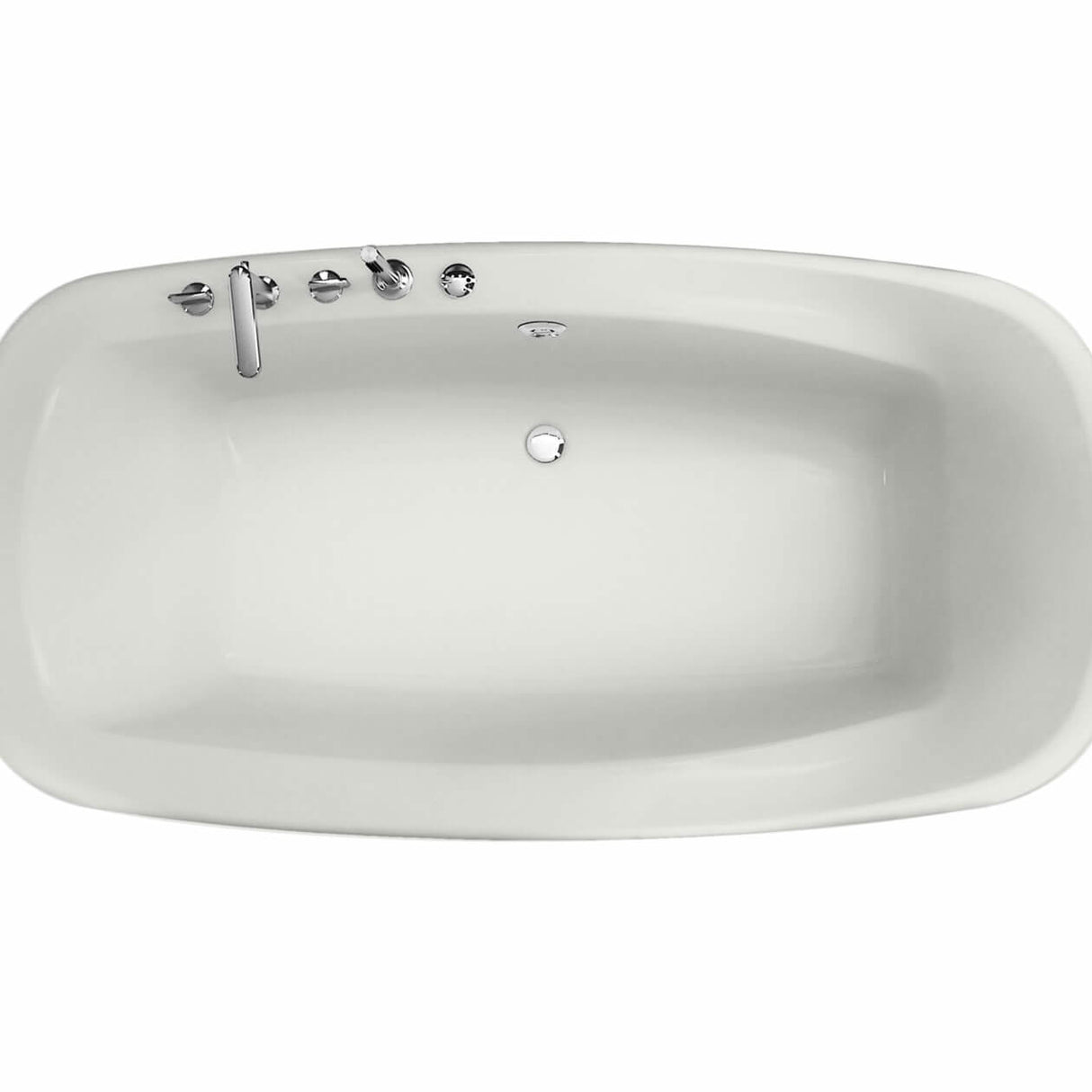 Eterne 7242 Acrylic Drop-in Center Drain Bathtub in White