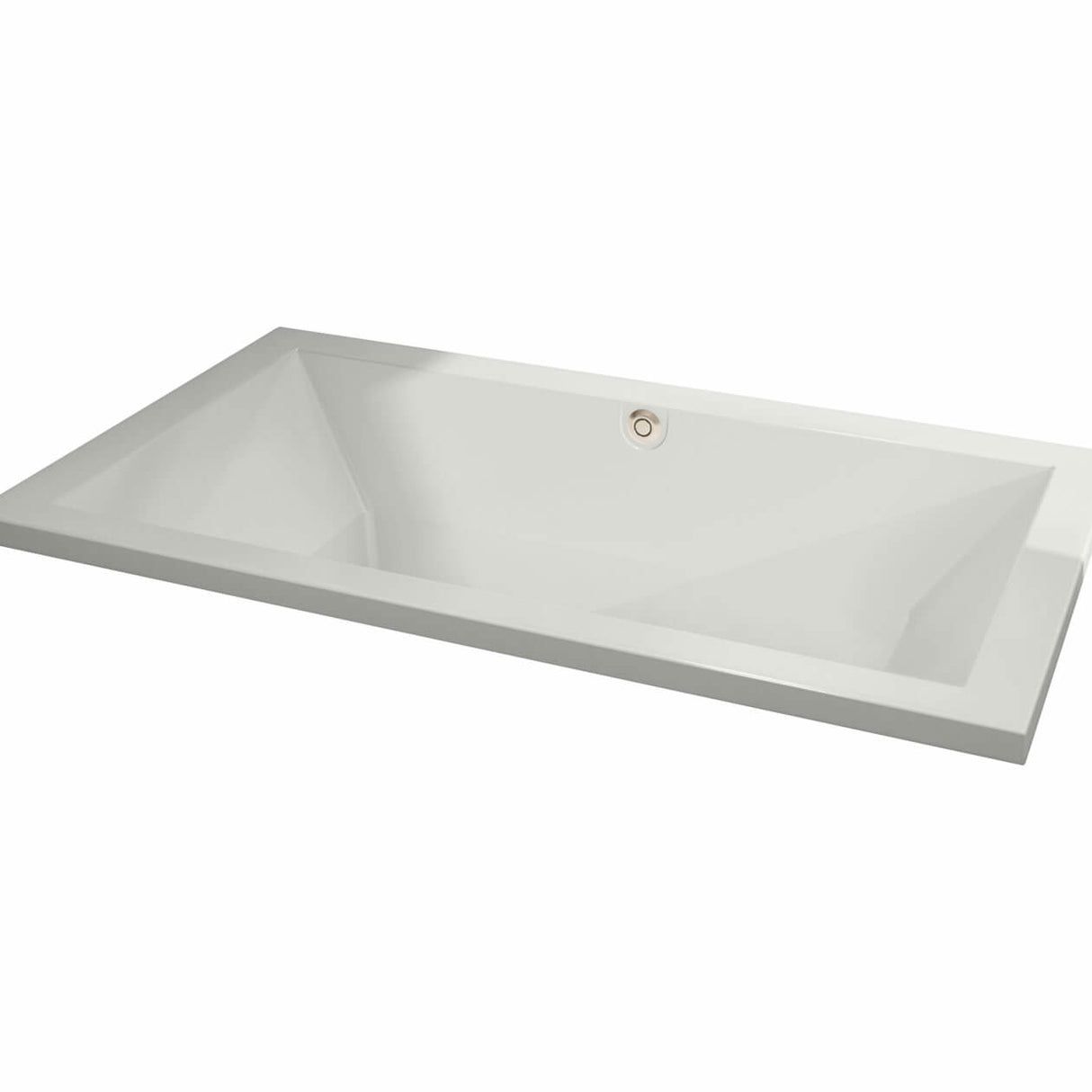 Aiiki 7242 Acrylic Drop-in Center Drain Bathtub in White