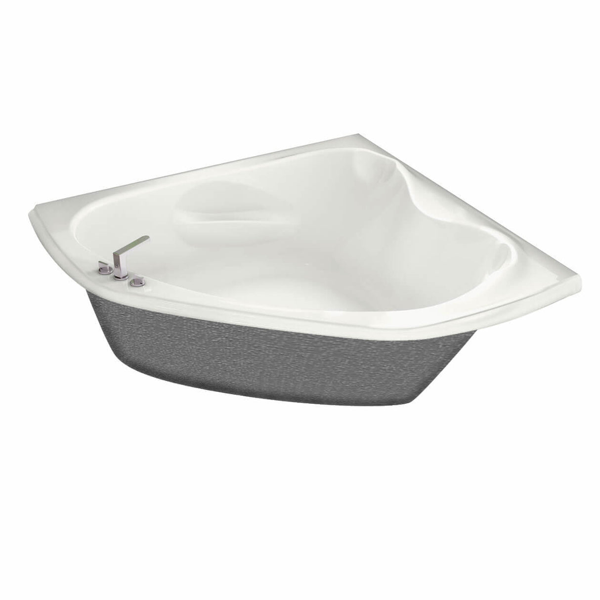 Vichy 5555 Acrylic Corner Center Drain Bathtub in White