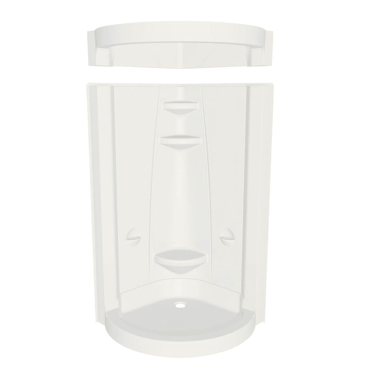 Freestyle 37 Round 37 x 37 Acrylic Corner Center Drain Two-Piece Shower in White