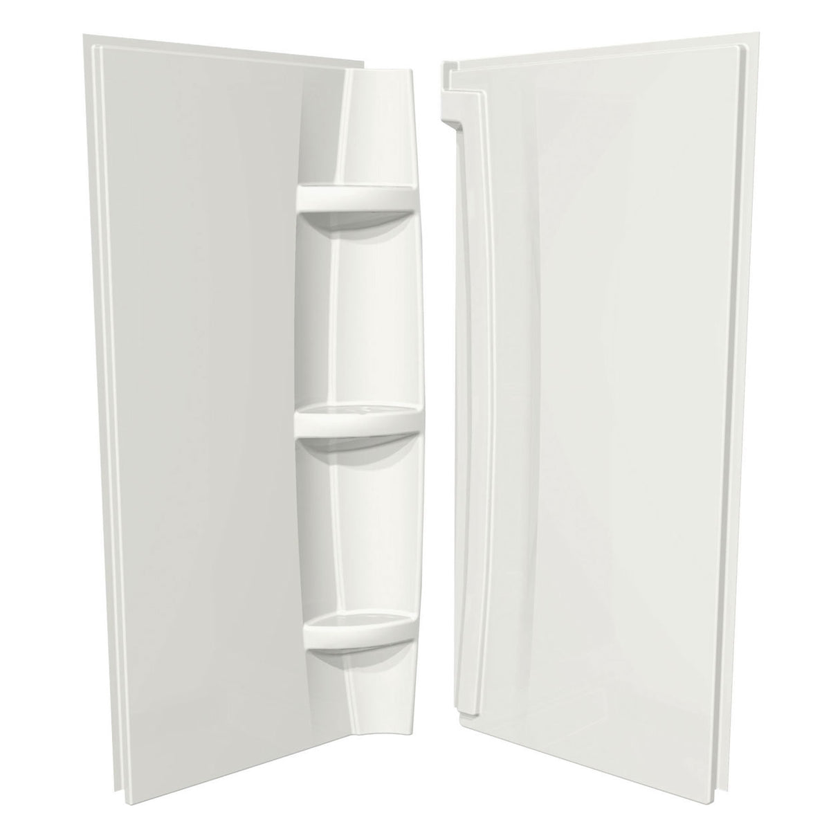 40 x 72 in. Acrylic Direct-to-Stud Two-Piece Shower Wall Kit in White